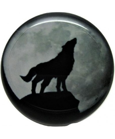 Wolf Howling at The Moon Ear Plugs - Acrylic - Screw-On - New *Pair* - 8 Sizes 6 Gauge (4mm) $10.41 Body Jewelry