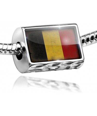 Charm Belgium Flag with a Vintage Look - Bead Fit All European Bracelets, Neon $10.99 Bracelets
