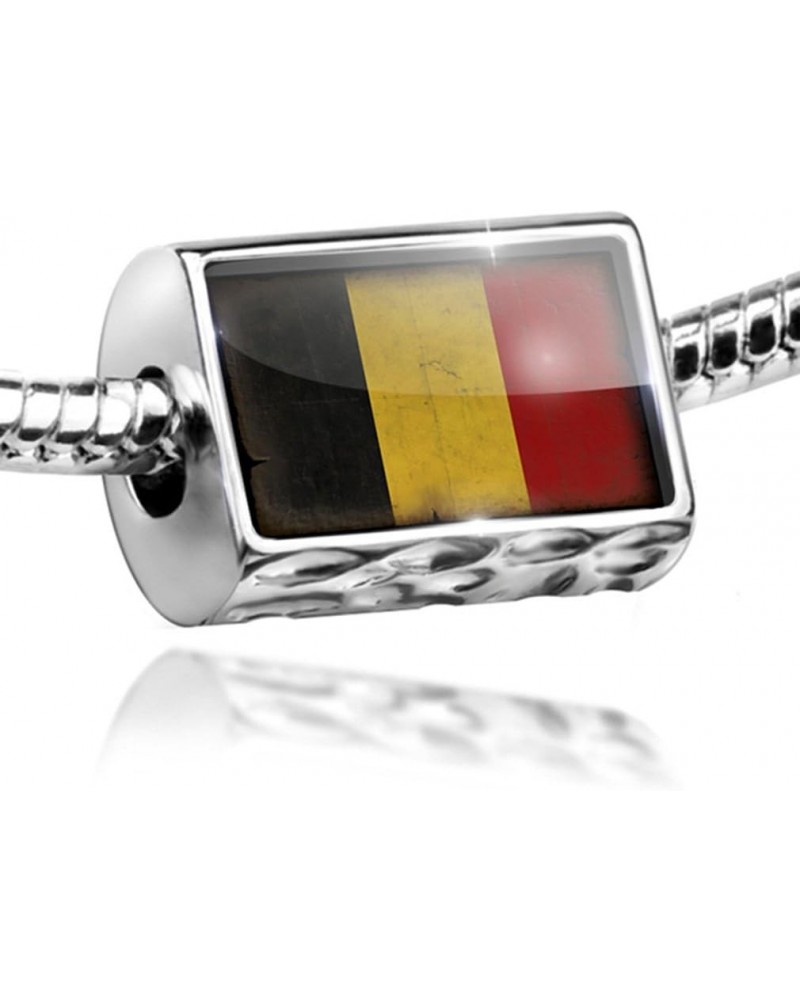 Charm Belgium Flag with a Vintage Look - Bead Fit All European Bracelets, Neon $10.99 Bracelets