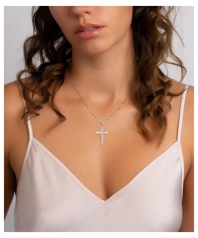 Infinity Heart Cross Necklace Sterling Silver Crucifix Pendant Gemstones Criss Jewelry for Women 06-alexandrite-Jun $24.20 Ne...