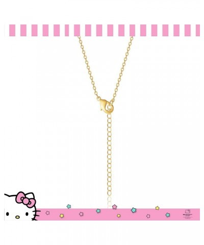 Sanrio Womens Crystal Birthstone Necklace 16 + 2'', 18kt Yellow Gold Flash Plated Necklace Official License September-Saphire...